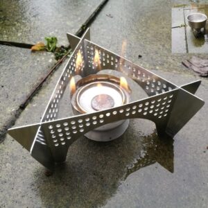 Intra απο ξύλο plywood 3mm-4mm πάχος - Βάση βάσης στήριξης σόμπας και αντιανεμική ασπίδα για υπαίθριο κάμπινγκ Plasma Cut Δίασταση 30x30 cm Intraeaxys-zo9ykge7