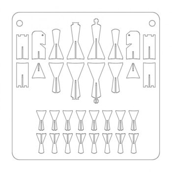 Intra απο ξύλο plywood 3mm-4mm πάχος - (σκάκι) schach Δίασταση 30x30 cm Intraeaxys-lopdrkow - Image 1