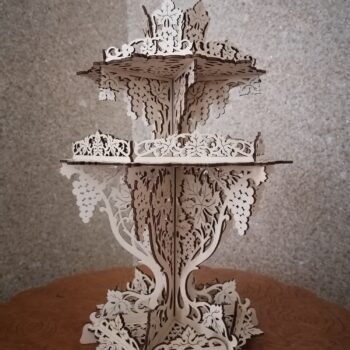 Intra απο ξύλο plywood 3mm-4mm πάχος - Μπολ καραμέλα σταφυλιού Δίασταση 30x30 cm Intraeaxys-joedld91 - Image 1