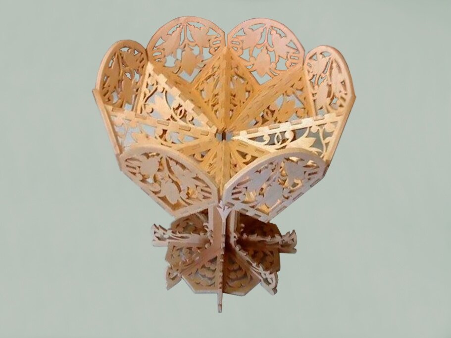 Intra απο ξύλο plywood 3mm-4mm πάχος - Αρχείο PDF με κύλιση Candy Bowl Saw Pattern Fretwork Δίασταση 30x30 cm Intraeaxys-6o3qep1n