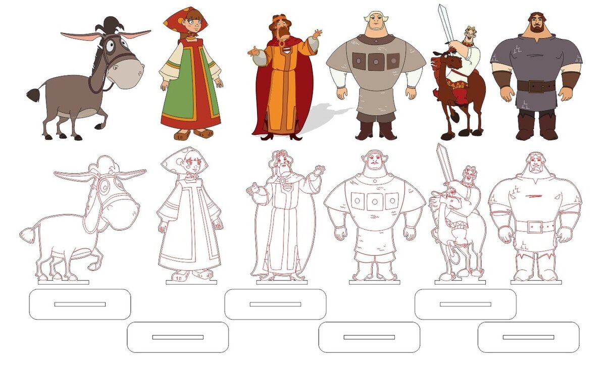 Intra απο ξύλο plywood 3mm-4mm πάχος - Χαρακτήρες παραμυθιού με μαγνήτες βάσης Δίασταση 30x30 cm Intraeaxys-e1gkxqmo