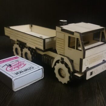 Intra απο ξύλο plywood 3mm-4mm πάχος - Πρότυπο ανατρεπόμενου φορτηγού Δίασταση 30x30 cm Intraeaxys-pok3xpj7 - Image 1