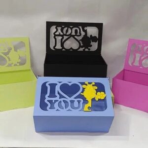 Intra απο ξύλο plywood 3mm-4mm πάχος - Χαριτωμένο κουτί δώρου με καπάκι Δίασταση 30x30 cm Intraeaxys-6o3yddk7