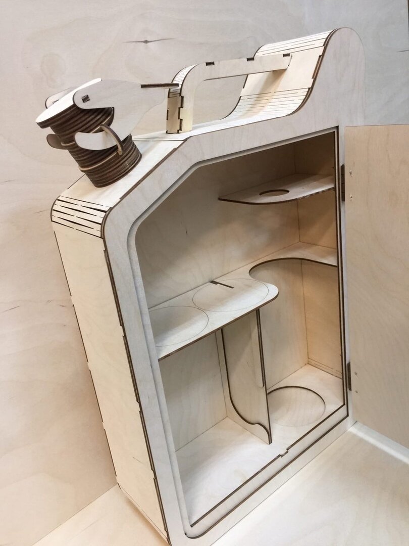 Intra απο ξύλο plywood 3mm-4mm πάχος - Jerry Can Mini Bar 3mm Δίασταση 30x30 cm Intraeaxys-voq2kjqo