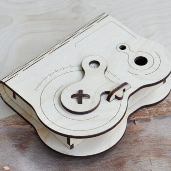 Intra απο ξύλο plywood 3mm-4mm πάχος - Ξύλινο κουτί με περιστροφικό μάνδαλο Δίασταση 30x30 cm Intraeaxys-zo9y04y7 - Image 3