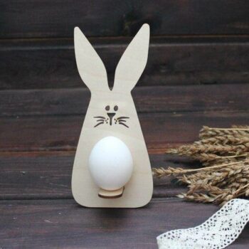 Intra απο ξύλο plywood 3mm-4mm πάχος - Πρότυπο ting θήκης αυγών Πάσχας λαγουδάκι Δίασταση 30x30 cm Intraeaxys-joed05d1 - Image 1