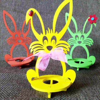 Intra απο ξύλο plywood 3mm-4mm πάχος - Ξύλινο λαγουδάκι του Πάσχα Δίασταση 30x30 cm Intraeaxys-91jdee51 - Image 1