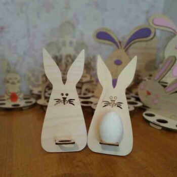 Intra απο ξύλο plywood 3mm-4mm πάχος - Πρότυπο Ξύλινο Πασχαλινό Λαγουδάκι 3mm Δίασταση 30x30 cm Intraeaxys-91jd8981 - Image 1