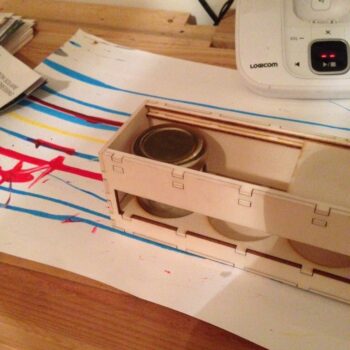 Intra απο ξύλο plywood 3mm-4mm πάχος - Μικρό Βάζο Κουτί με Συρόμενο Κορυφαίο Κόντρα πλακέ 3mm Δίασταση 30x30 cm Intraeaxys-51rrz3d1 - Image 3