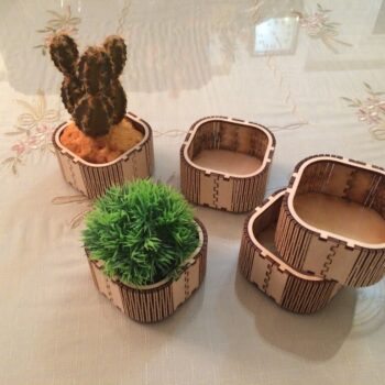 Intra απο ξύλο plywood 3mm-4mm πάχος - Βάζο Ξύλινο Mini Box Flower Box Δίασταση 30x30 cm Intraeaxys-voq2zxqo - Image 1