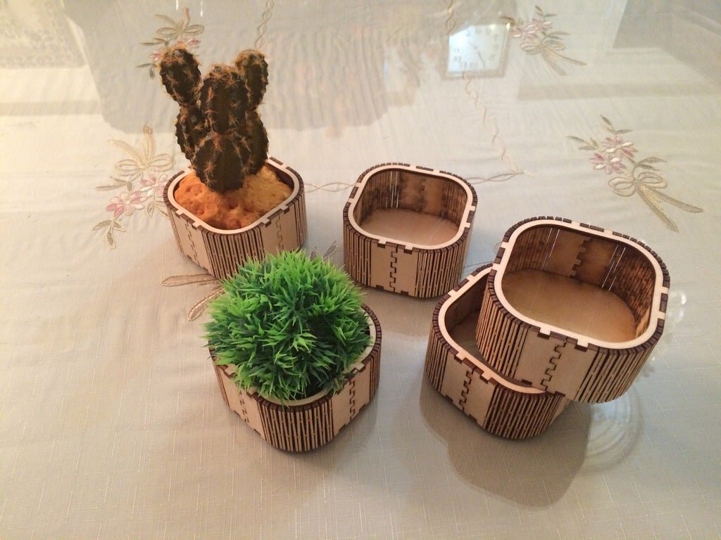 Intra απο ξύλο plywood 3mm-4mm πάχος - Βάζο Ξύλινο Mini Box Flower Box Δίασταση 30x30 cm Intraeaxys-voq2zxqo