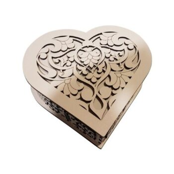 Intra απο ξύλο plywood 3mm-4mm πάχος - Κουτί δώρου σε σχήμα καρδιάς Δίασταση 30x30 cm Intraeaxys-eo4q8v87 - Image 1