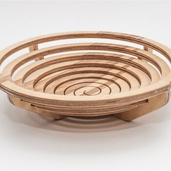 Intra απο ξύλο plywood 3mm-4mm πάχος - Αρχείο PDF Σχέδια CNC Spiral Bowl Archimedes Δίασταση 30x30 cm Intraeaxys-075438oz - Image 1