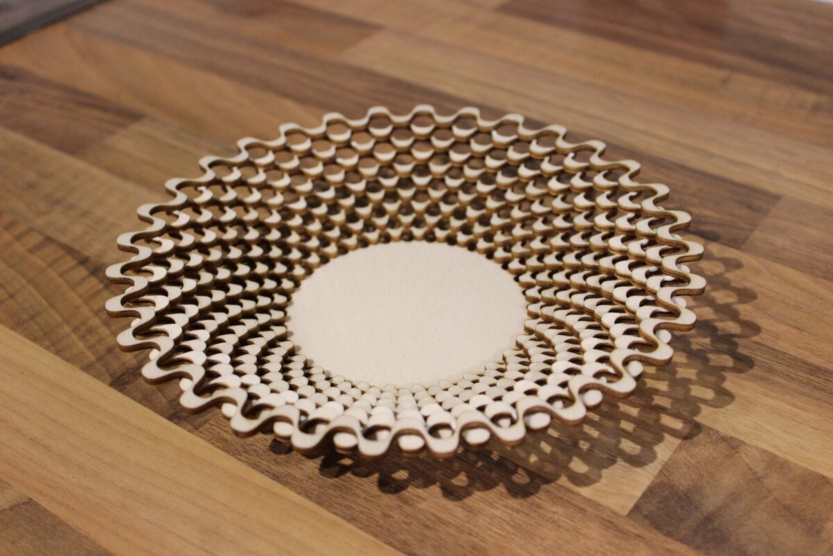 Intra απο ξύλο plywood 3mm-4mm πάχος - Μπολ επικάλυψης Δίασταση 30x30 cm Intraeaxys-m1dl0y7k