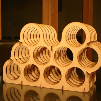 Intra απο ξύλο plywood 3mm-4mm πάχος - Mini Cellar Μικρή θήκη για μπουκάλια κρασιού ράφι Δίασταση 30x30 cm Intraeaxys-91jdqpl1 - Image 4