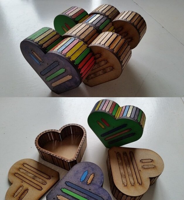 Intra απο ξύλο plywood 3mm-4mm πάχος - Πρότυπο κουτιού καρδιάς Δίασταση 30x30 cm Intraeaxys-eo20k2l7