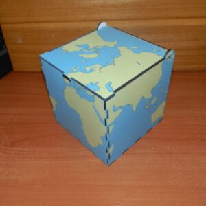 Intra απο ξύλο plywood 3mm-4mm πάχος - Πλαίσιο παγκόσμιου χάρτη Δίασταση 30x30 cm Intraeaxys-eo4qmvy7