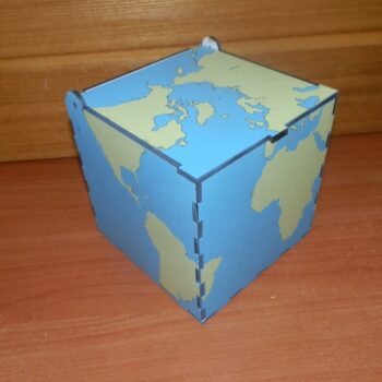 Intra απο ξύλο plywood 3mm-4mm πάχος - Πλαίσιο παγκόσμιου χάρτη Δίασταση 30x30 cm Intraeaxys-eo4qmvy7 - Image 3