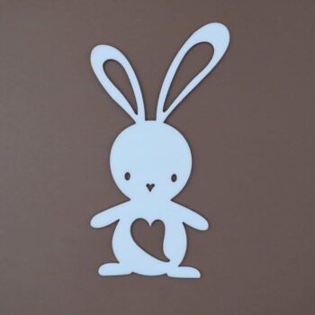 Intra απο ξύλο plywood 3mm-4mm πάχος - Λαγουδάκι με καρδιές Δίασταση 30x30 cm Intraeaxys-m1d6k2y7 - Image 3