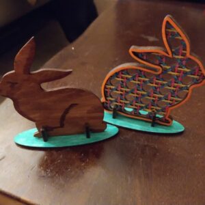 Intra απο ξύλο plywood 3mm-4mm πάχος - Rattan Πασχαλινό Λαγουδάκι Δίασταση 30x30 cm Intraeaxys-078yne5o