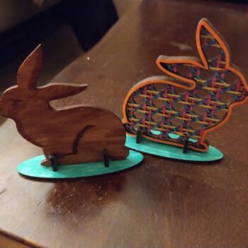 Intra απο ξύλο plywood 3mm-4mm πάχος - Rattan Πασχαλινό Λαγουδάκι Δίασταση 30x30 cm Intraeaxys-078yne5o - Image 1