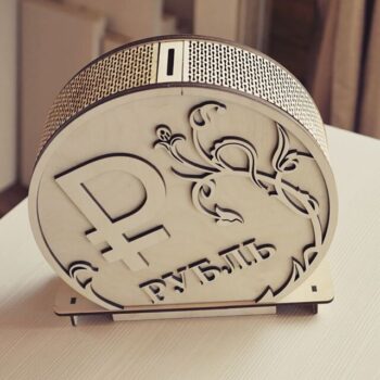 Intra απο ξύλο plywood 3mm-4mm πάχος - Κουτί χρημάτων Δίασταση 30x30 cm Intraeaxys-eoxlx34o - Image 1