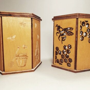 Intra απο ξύλο plywood 3mm-4mm πάχος - Ξύλινο κουτί μελιού Δίασταση 30x30 cm Intraeaxys-67wl8ym1 - Image 3