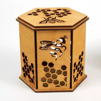 Intra απο ξύλο plywood 3mm-4mm πάχος - Ξύλινο κουτί μελιού Δίασταση 30x30 cm Intraeaxys-67wl8ym1 - Image 4