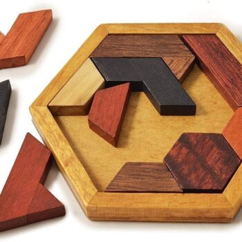 Intra απο ξύλο plywood 3mm-4mm πάχος - Εκπαιδευτικό δώρο για παιδιά με ξύλινο εξάγωνο Δίασταση 30x30 cm Intraeaxys-lopqvj57 - Image 3