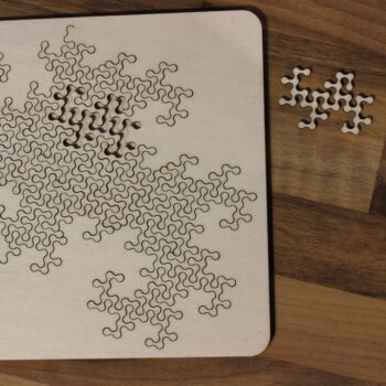 Intra απο ξύλο plywood 3mm-4mm πάχος - Φράκταλ παζλ Δίασταση 30x30 cm Intraeaxys-zo9ype47 - Image 1