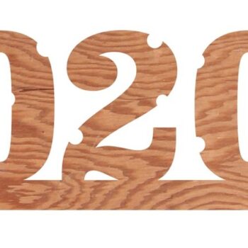 Intra απο ξύλο plywood 3mm-4mm πάχος - Πρότυπο αριθμού νέου έτους 2020 Δίασταση 30x30 cm Intraeaxys-075yjzko - Image 1