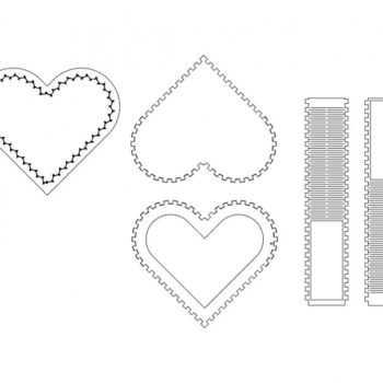 Intra απο ξύλο plywood 3mm-4mm πάχος - Kalpl Kutu (Heart Box) Δίασταση 30x30 cm Intraeaxys-6o3lnpon - Image 1