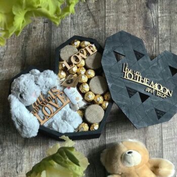 Intra απο ξύλο plywood 3mm-4mm πάχος - Κουτί σε σχήμα καρδιάς Δίασταση 30x30 cm Intraeaxys-eo20z8l7 - Image 1