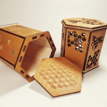 Intra απο ξύλο plywood 3mm-4mm πάχος - Ξύλινο κουτί βάζου μελιού Δίασταση 30x30 cm Intraeaxys-lopqgnz7 - Image 4