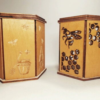 Intra απο ξύλο plywood 3mm-4mm πάχος - Ξύλινο κουτί βάζου μελιού Δίασταση 30x30 cm Intraeaxys-lopqgnz7 - Image 5