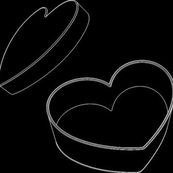 Intra απο ξύλο plywood 3mm-4mm πάχος - Κουτί καρδιάς Δίασταση 30x30 cm Intraeaxys-eoxdjg7z - Image 1