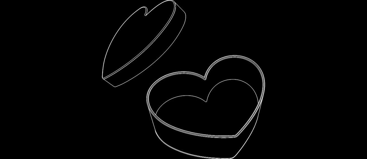 Intra απο ξύλο plywood 3mm-4mm πάχος - Κουτί καρδιάς Δίασταση 30x30 cm Intraeaxys-eoxdjg7z