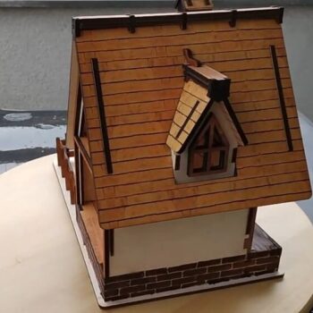 Intra απο ξύλο plywood 3mm-4mm πάχος - Ξύλινο Χωριό Σπίτι Δίασταση 40x50 cm Intraeaxys-zo9yw2w7 - Image 5