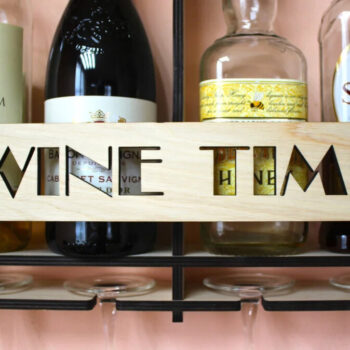 Intra απο ξύλο plywood 3mm-4mm πάχος - Επιτοίχιο ντουλάπι κρασιού Mini Bar Liquor Mini bar για 6 μπουκάλια και ποτήρια Δίασταση 30x30 cm Intraeaxys-r7vmynl7 - Image 6