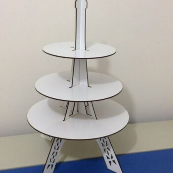 Intra απο ξύλο plywood 3mm-4mm πάχος - Στάση για cupcake σε μπουφέ με καραμέλα Eiffel Tower Δίασταση 30x30 cm Intraeaxys-eo0q09g1 - Image 3