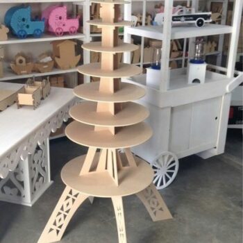 Intra απο ξύλο plywood 3mm-4mm πάχος - Candy Bar για τούρτες του Eiffel Tower Δίασταση 30x30 cm Intraeaxys-51rrpld1 - Image 1