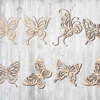 Intra απο ξύλο plywood 3mm-4mm πάχος - Ξύλινα κοψίματα πεταλούδας Δίασταση 30x30 cm Intraeaxys-voq2e55o - Image 1