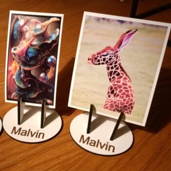 Intra απο ξύλο plywood 3mm-4mm πάχος - Κάτοχος επιτραπέζιας κάρτας Δίασταση 30x30 cm Intraeaxys-eo209837 - Image 1