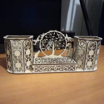 Intra απο ξύλο plywood 3mm-4mm πάχος - Decor Tree Desk Organizer Στυλόθήκη Δίασταση 30x30 cm Intraeaxys-67wlgll1 - Image 1