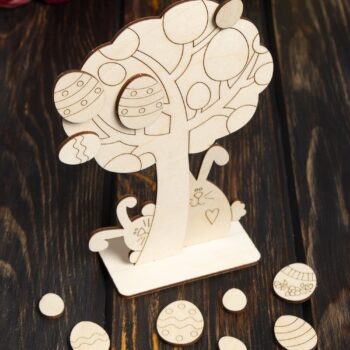 Intra απο ξύλο plywood 3mm-4mm πάχος - Ξύλινο Διακόσμηση Πασχαλινών Δέντρων Ξύλινα Πασχαλινά Αυγά Δίασταση 30x30 cm Intraeaxys-67wldlm1 - Image 1