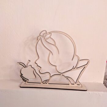 Intra απο ξύλο plywood 3mm-4mm πάχος - Η Χιονάτη με τη Apple Δίασταση 30x30 cm Intraeaxys-eo4q8lg7 - Image 1