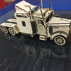 Intra απο ξύλο plywood 3mm-4mm πάχος - Φορτηγό Kenworth W900s Δίασταση 30x30 cm Intraeaxys-pok3pd97
