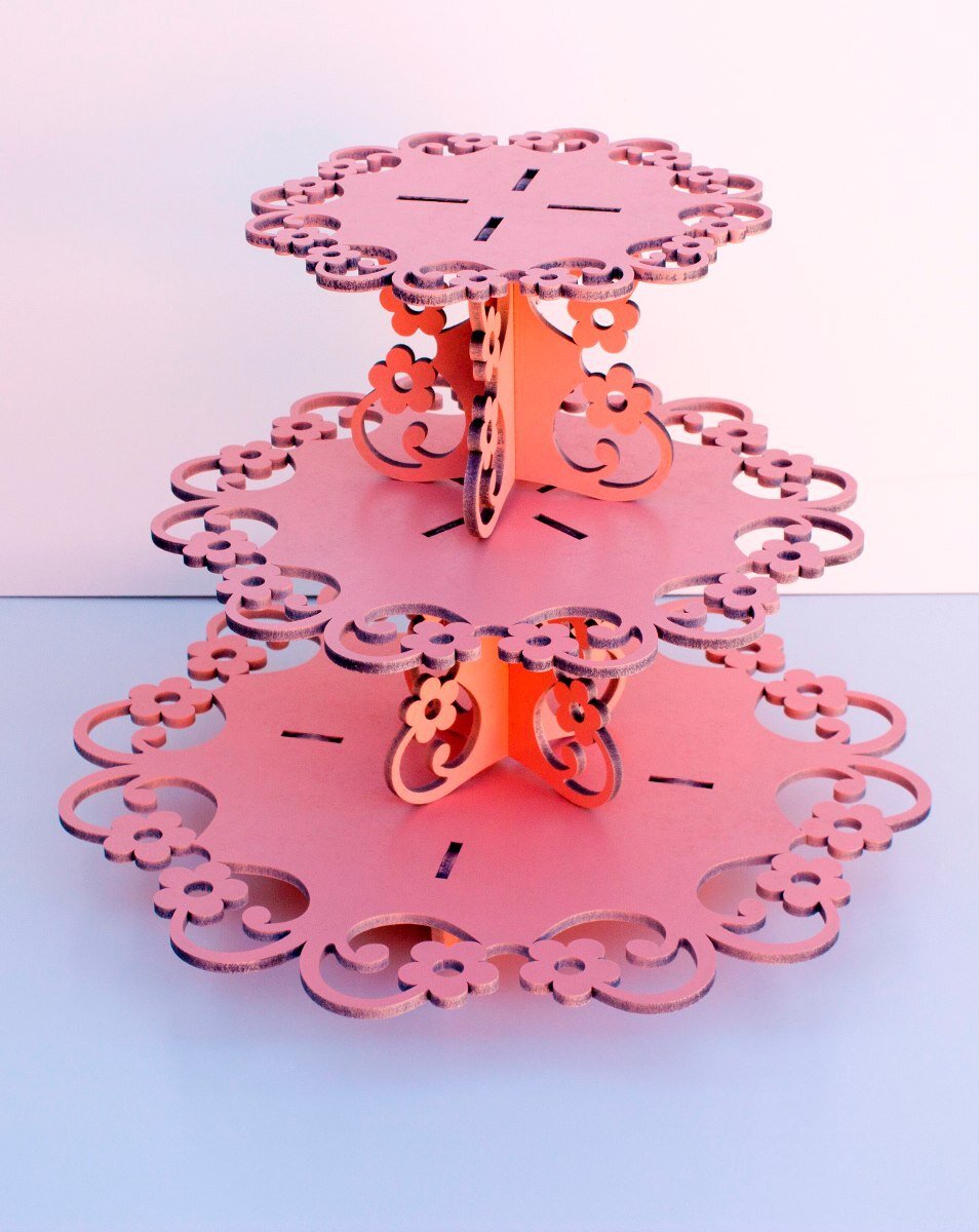 Intra απο ξύλο plywood 3mm-4mm πάχος - Στάση για κέικ Δίασταση 30x30 cm Intraeaxys-ro6we61x