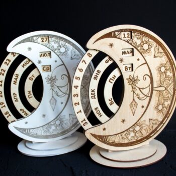 Intra απο ξύλο plywood 3mm-4mm πάχος - Ξύλινο διαρκές ημερολόγιο Δίασταση 30x30 cm Intraeaxys-qommdvko - Image 1