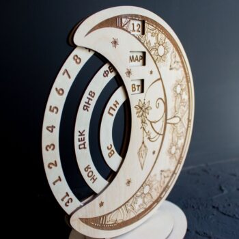 Intra απο ξύλο plywood 3mm-4mm πάχος - Ξύλινο διαρκές ημερολόγιο Δίασταση 30x30 cm Intraeaxys-qommdvko - Image 3